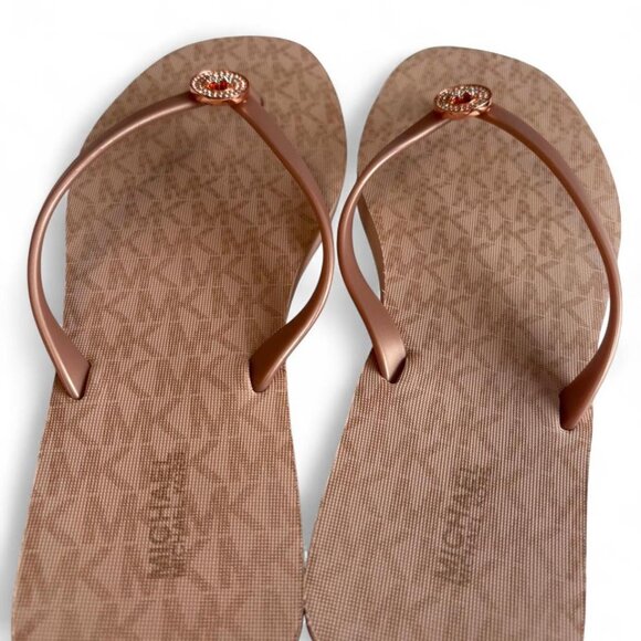 Michael Kors Jinx Logo Flip-Flop Sandals Blush Pink Women's Size 10 - Picture 8 of 8